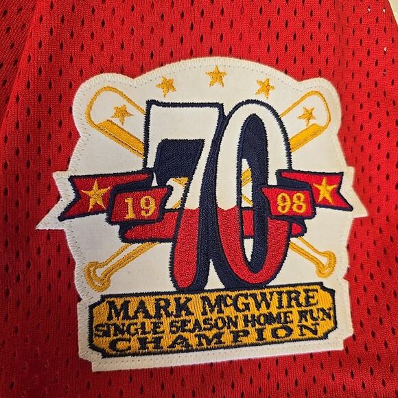 VTG MAJESTIC ST. LOUIS CARDINALS #25 MCGWIRE 1998 HOME RUN CHAMP JERSEY XXL USA - Picture 3 of 12